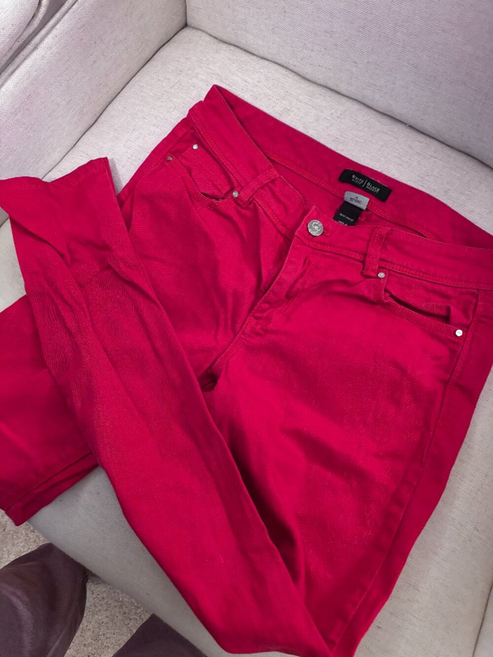 White House Black Market Red denim jeans